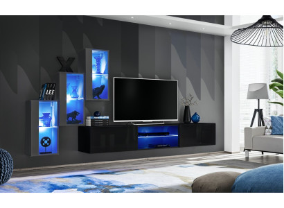 Wohnwand Wohnzimmermöbel Holz Wandschrank Sideboard TV-Ständer Luxus Garnitur